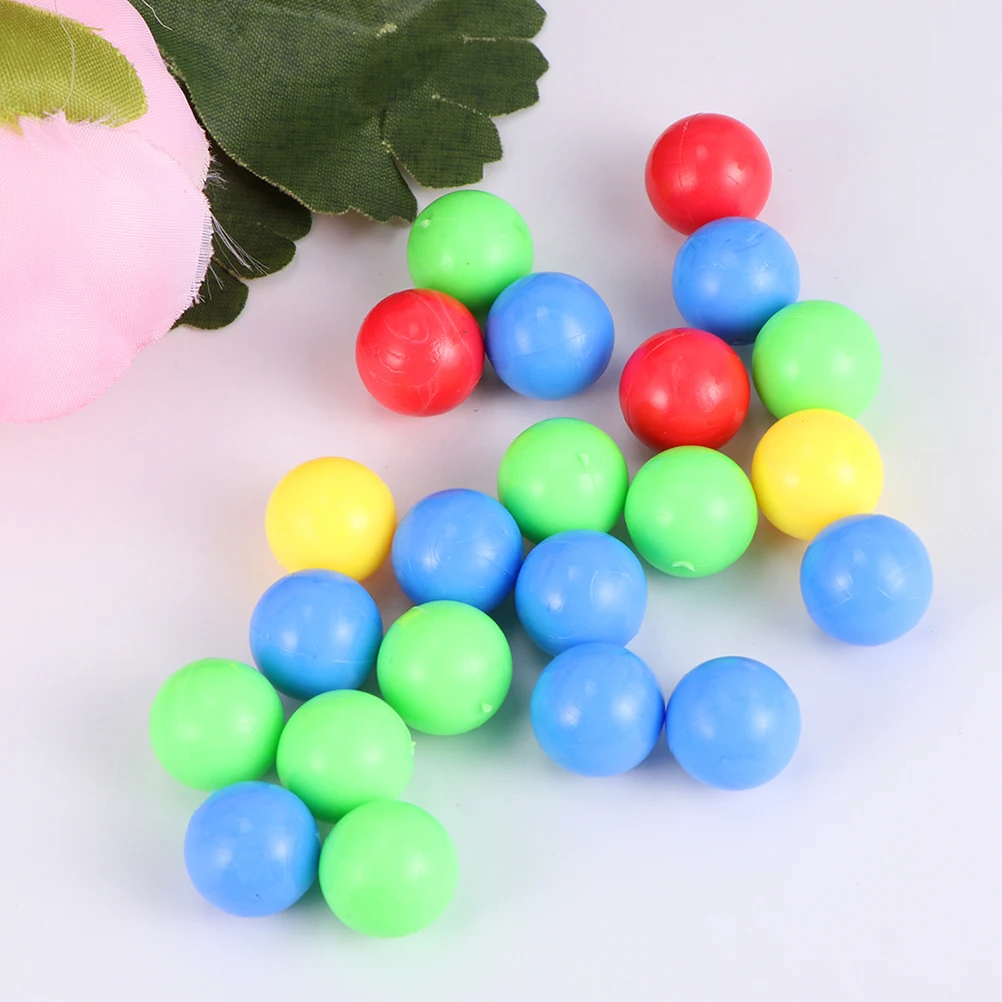 

96 Pcs Game Replacement Balls Multicolor Round Beads 4 Bags Pinball Board Game Hippo Marbles Small Colorful Toys Educational