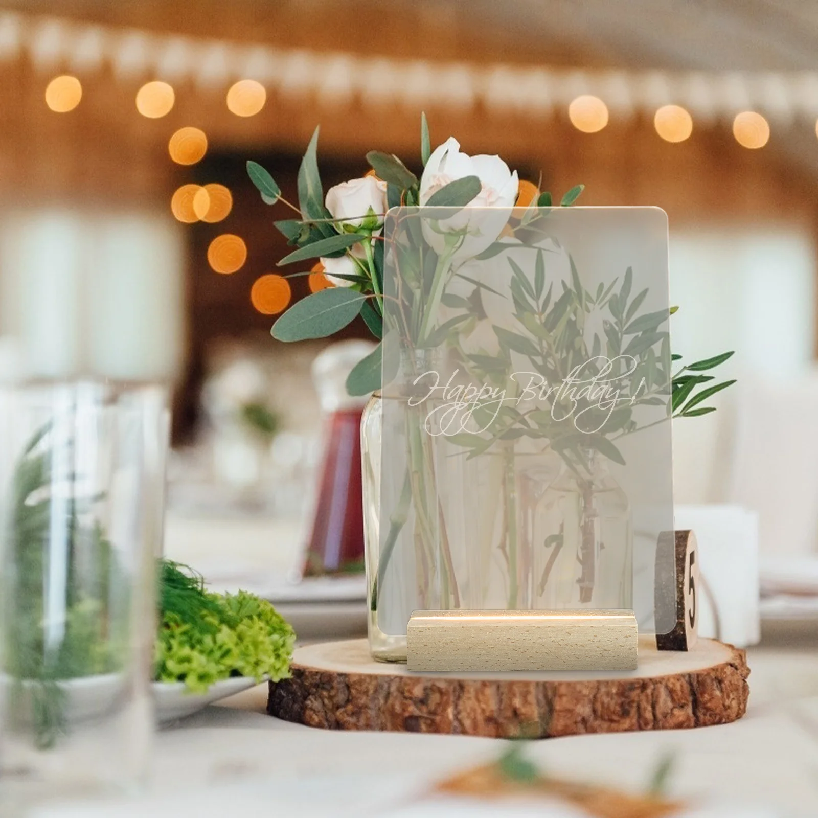 مجموعة واحدة من لوحة ملاحظات أكريليك قابلة للمسح لوحة رسائل مكتبية مضيئة للمنزل والمكتب الإبداعي لتزيين سطح المكتب #5