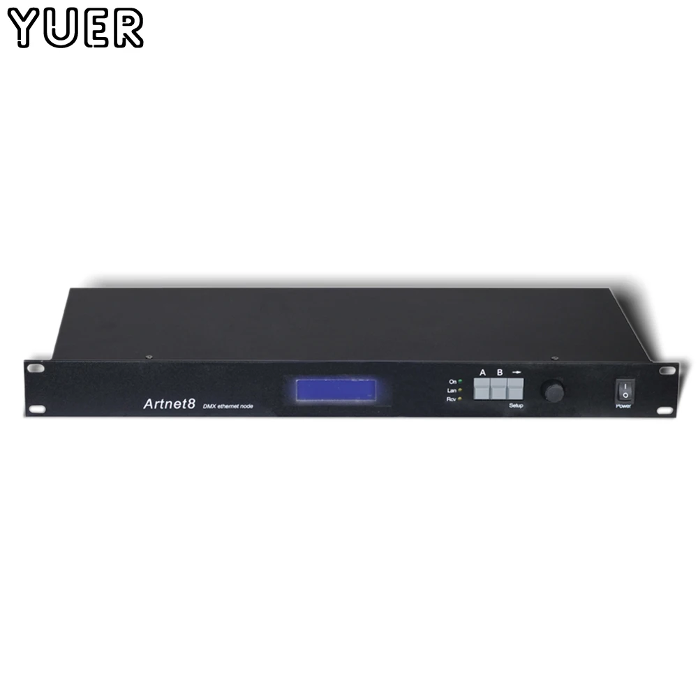 

YUER NEW Artnet Dmx Converter And DMX Amplifier With RDM 8 Port Artnet Lighting Controller output 8x512 4096 Channels