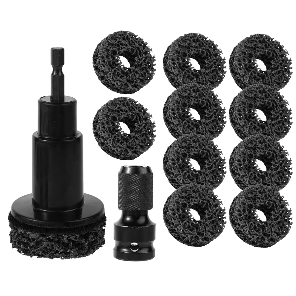 Highly Recommended Wheel Hub Cleaning Tool With 10 Head Stud, Brake Hub Cleaner, Grinding Maintenance Kit