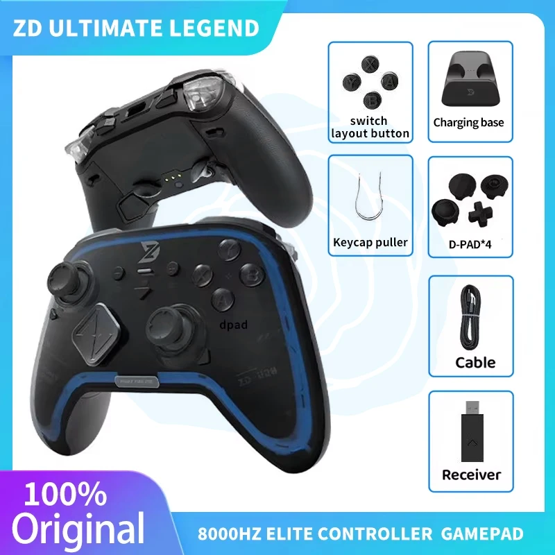ZD Ultimate Game Controller Elite Modular Sensory Rgb Switch Phone Bluetooth Controller Ns Tablet Steam
