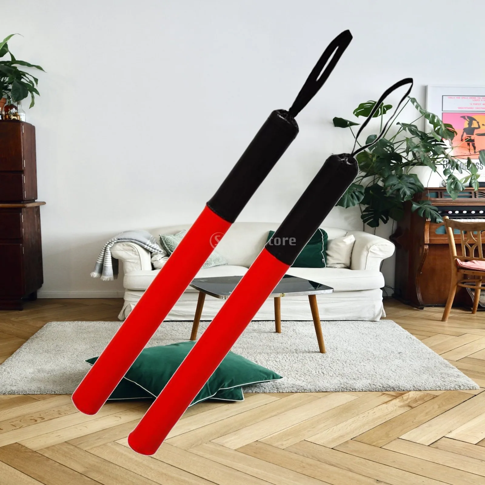 2Pcs Boxing Training Rods PU Leather Padded Contact Poles Tool Punching Pads for