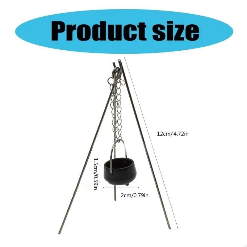 Dollhouses penduradas no caldeirão utensílios acampamento caldeirão 1:12 meninas adolescentes garotas crianças decorações