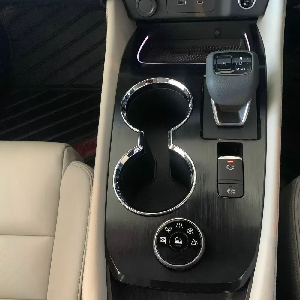 For Nissan X-trail Xtrail Rogue T33 2021 2022 2023 2024 2025 ABS Plastic Car Center Console Water Cup Holder Cover Trim Frame