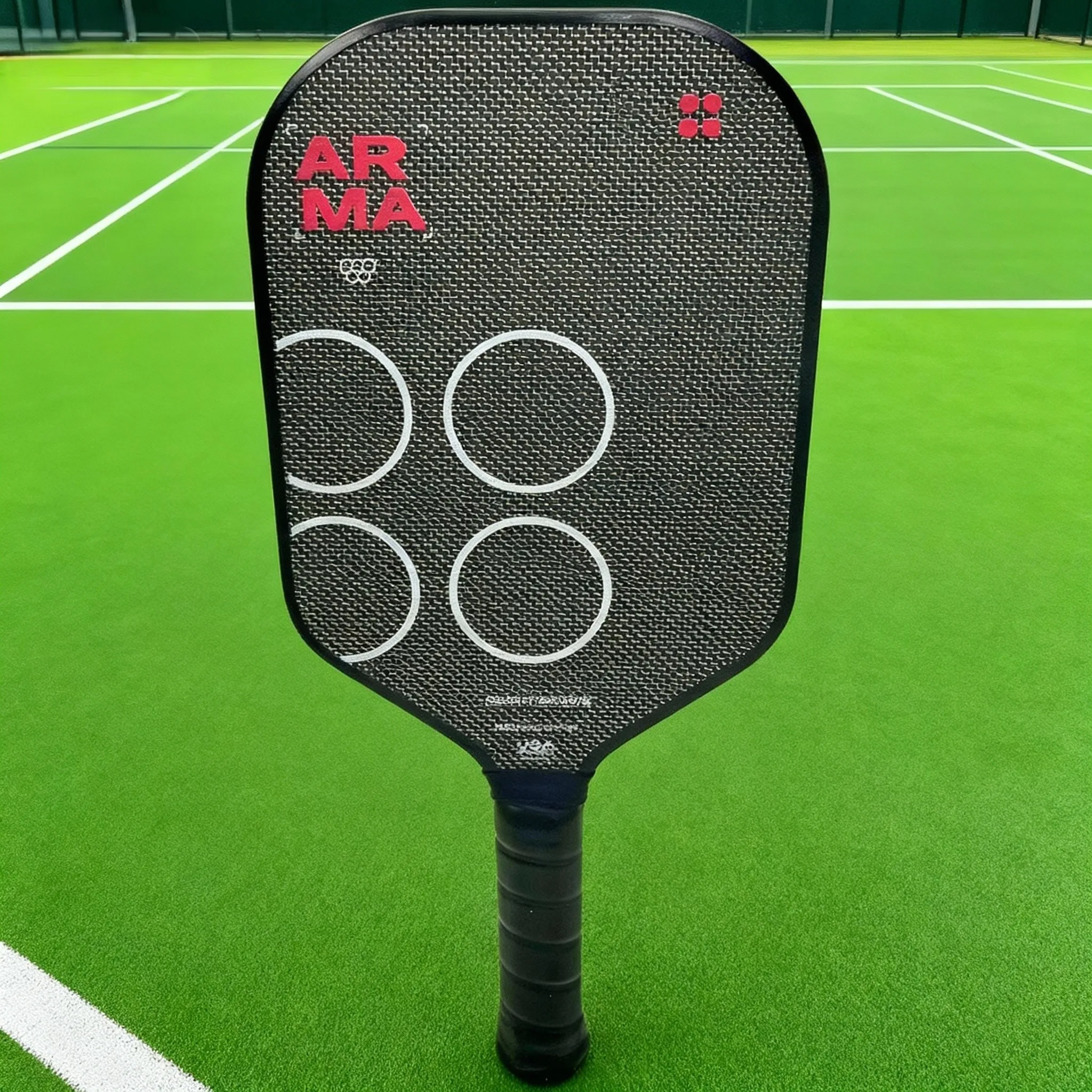 

New Peak Paddle, Titanium-Reinforced Frame with Heat-Pressed Differential Honeycomb Core. Ideal for Competition and Training.