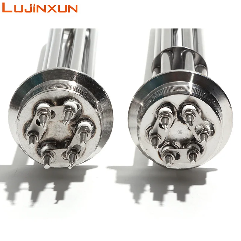 LUJINXUN 2 "ثلاثي المشبك 63 عنصر التدفئة الكهربائية SUS304 أنبوب سخان 220 فولت/380 فولت سخانات الغمر عشرة 3-12KW للمياه/الزيت