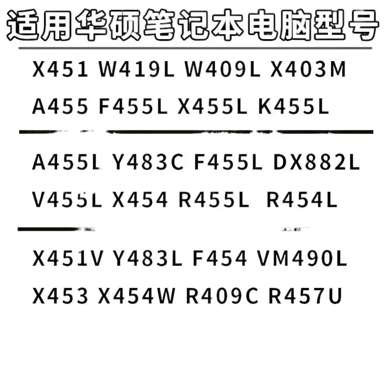 Wyoresy مناسبة لـ Asus x451 w419l w409l x403m A455 y483l f455l لوحة مفاتيح الكمبيوتر المحمول XMSJ TN
