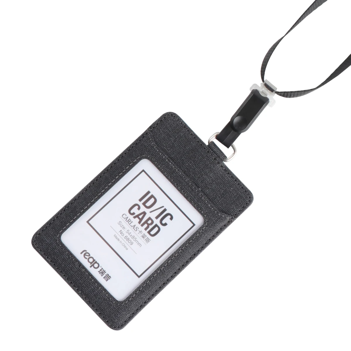 

ID Badge Holder Vertical Cloth Lanyard Case for Work Permit Slots Secure Nurse Office Student Employee Use Card