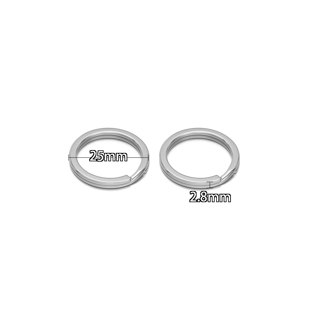 10pcs/lot 304 Stainless Steel Split Rings for Keychains