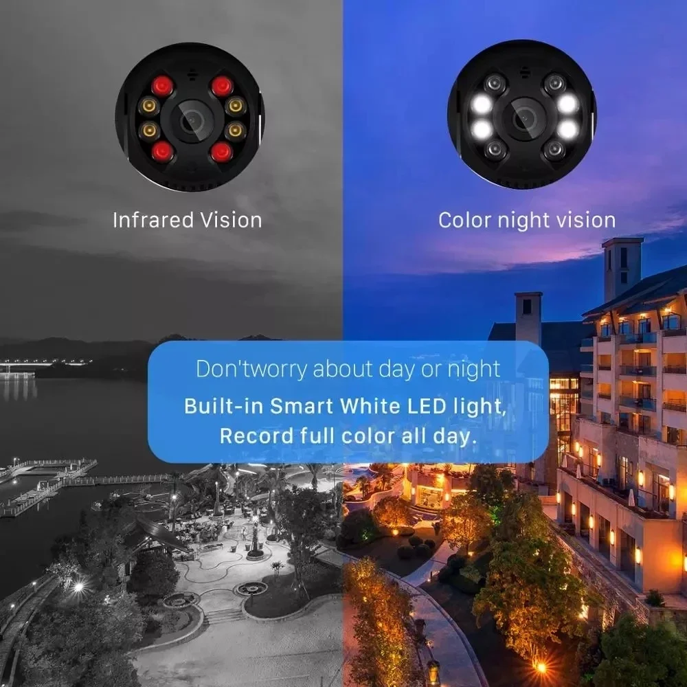 HONTUSEC CareCam 4K 8MP PTZ Camera 5MP Human Detection Two Way Audio Color Night Vision Auto Tracking Wifi Surveillance Cameras