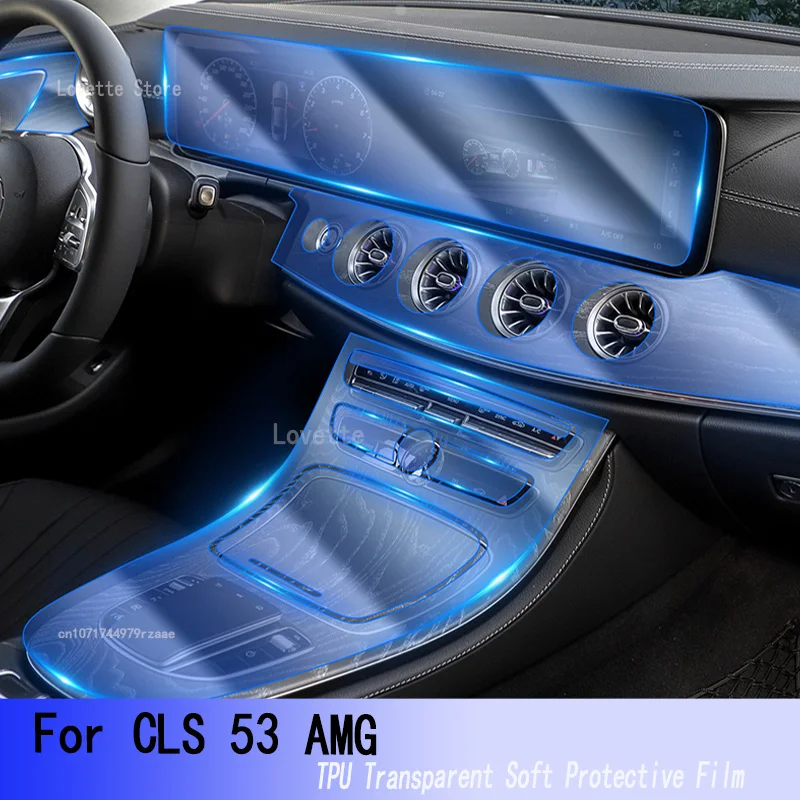 

For CLS 53 AMG(2021-2023)Car GPS Navigation Protective LCD TPU Screen Protector Anti-Scratch Film Fitting PPF