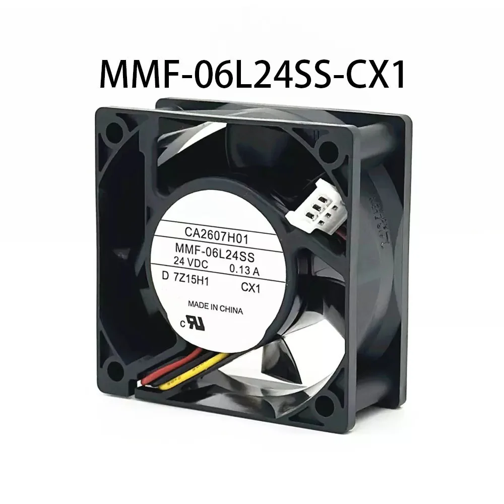 

Inverter cooling Fan 60*60*25mm MMF-06L24SS-CX1 Industrial Server Driver CA2607H01 24VDC 0.13A
