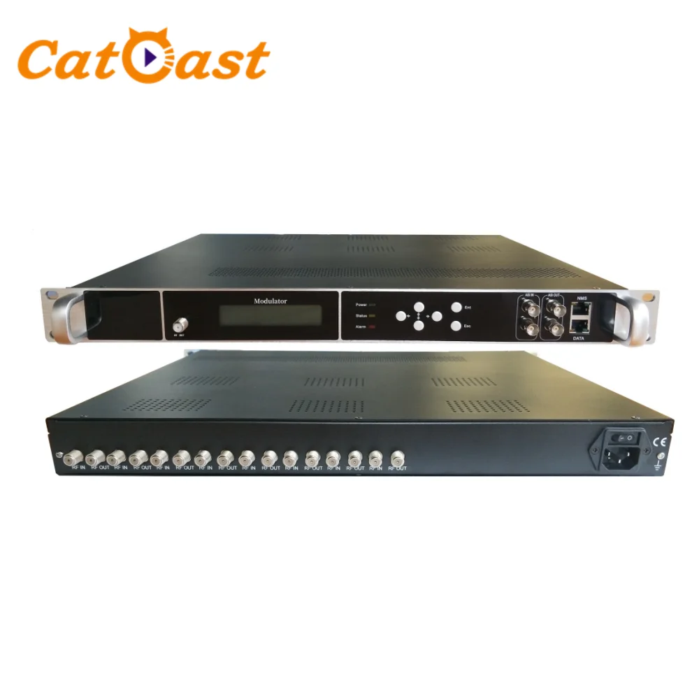 Live Streaming Equipment Broadcast  4 FTA DVB-S2 and 4 DVB-T Tuner to 8 DVB-T RF Modulator