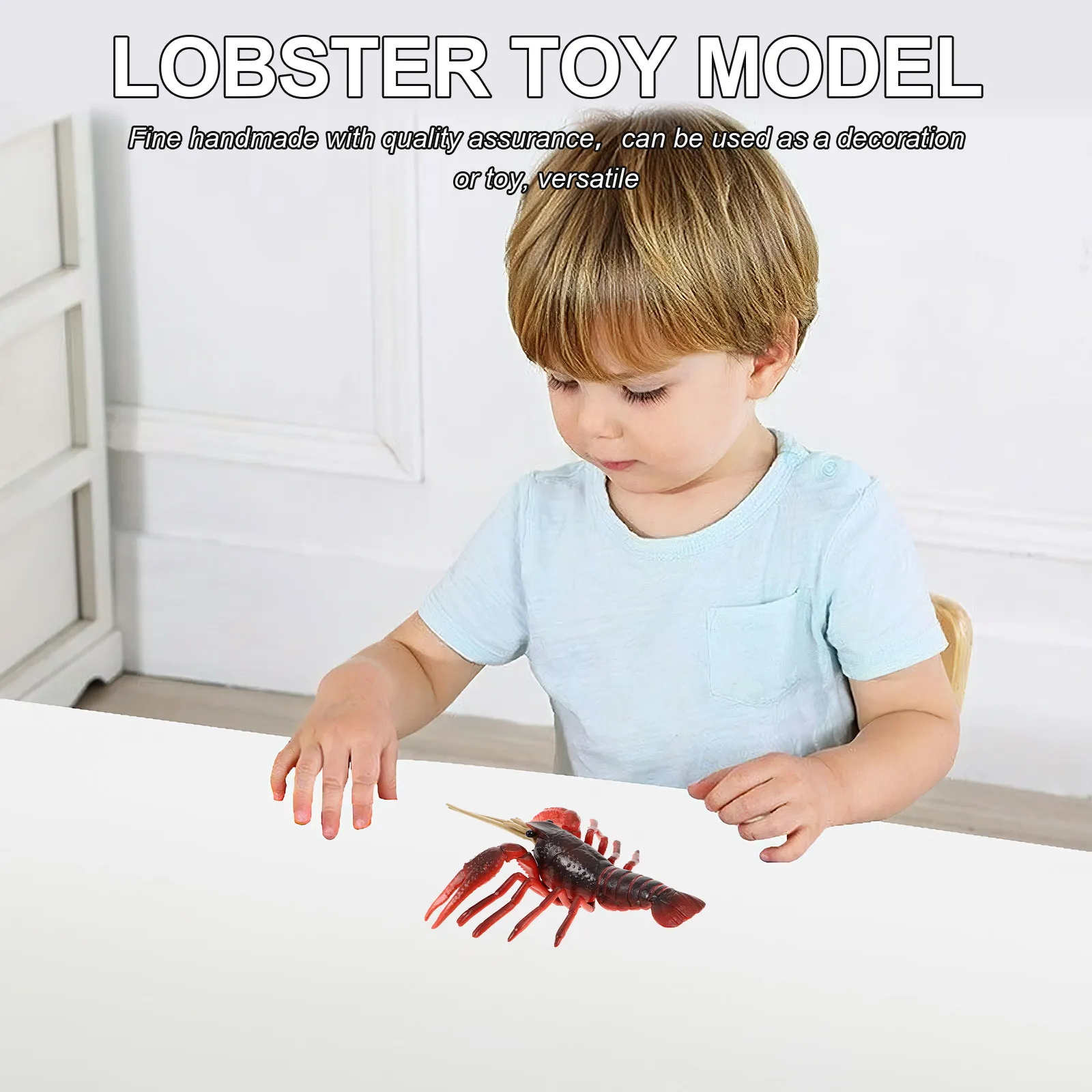 

Simulation Lobster Realistic Plastic Lifelike Artificial Decoration Portable Home Party Garden Ornament Cognitive Educational