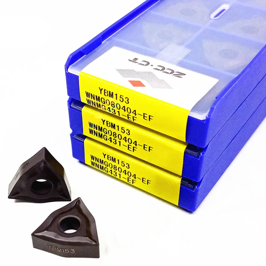 WNMG080404-EF YBM153/WNMG080404-EF YBM215/WNMG080408-EF YBM215 WNMG431 WNMG432 ZCC.CT CNC carbide inserts 10pcs/box