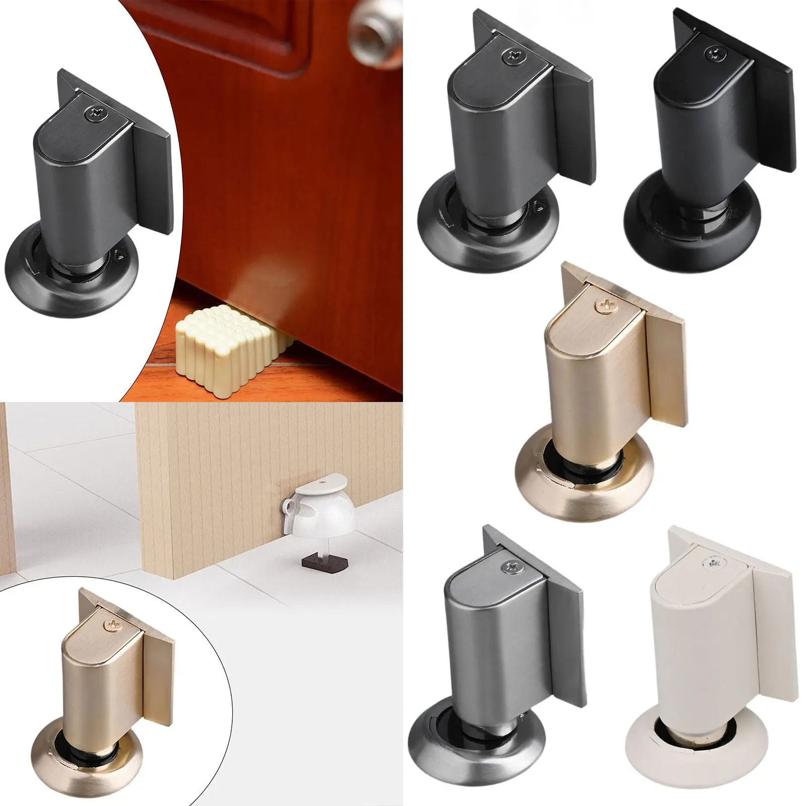 

Magnetic Door Stopper Direct Mounting Hold Open for Home Office Doorstop