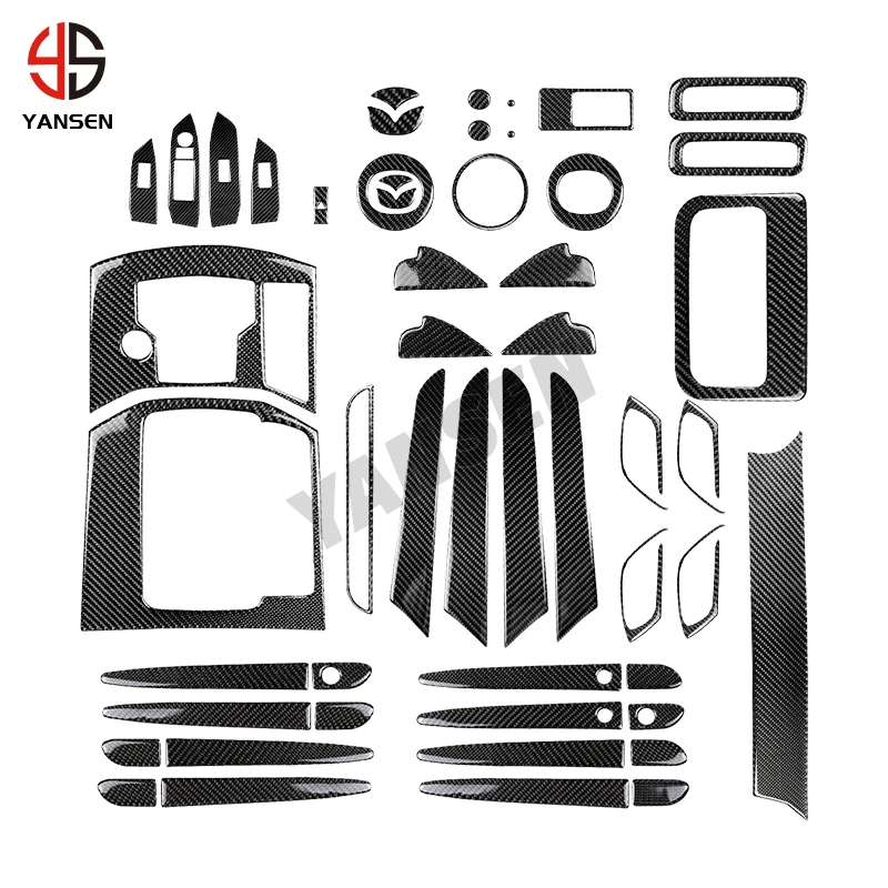

Car Fiber Center Console Windows Control Shift Trim For Mazda CX-5 CX5 2017 2018 Interior Auto Assesories