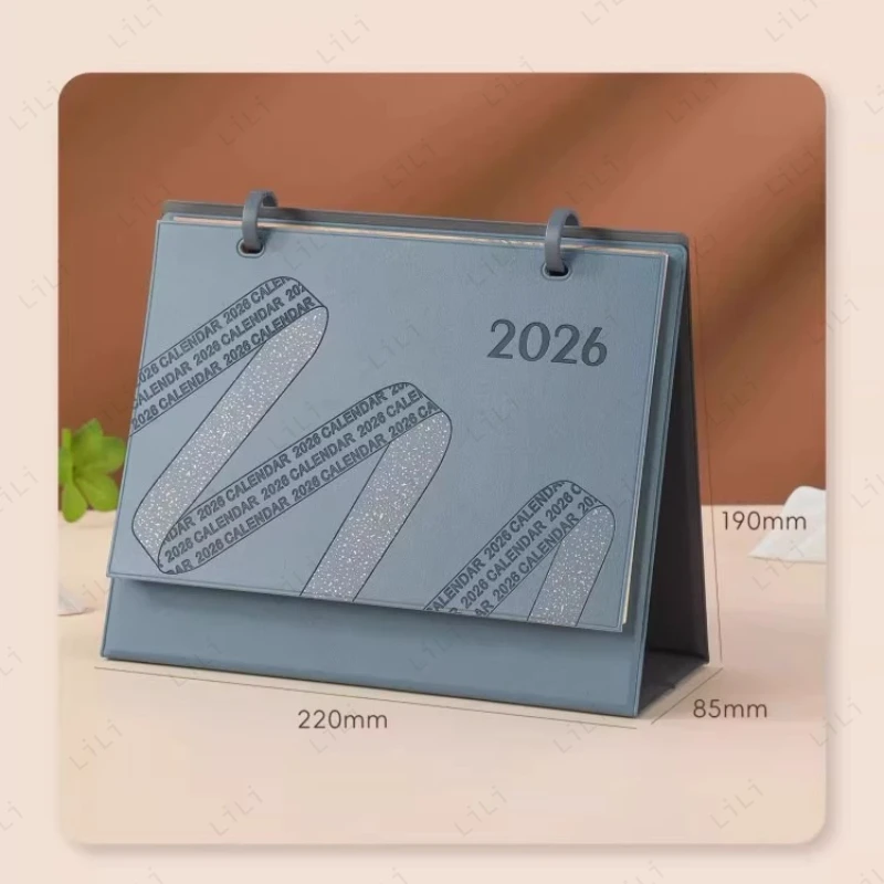 Kalender Kulit Kreatif 2026, Perencanaan Kalender Meja, Ornamen Kalender, Hadiah Bisnis, Hadiah Pendamping Rapat Tahunan Perusahaan