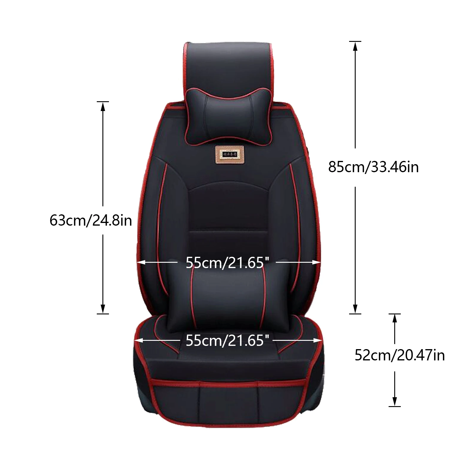 Universal Full Set Luxury 5 Seats PU Leather Front & Rear Car Seat Cover Cushion sponge + Non-woven Fabric + Silicone Anti-skid