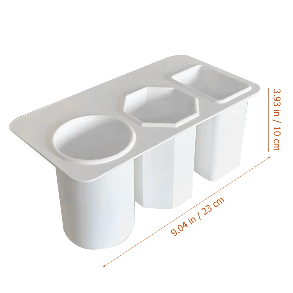 2 قطعة منظم قرطاسية سطح المكتب لاصق صندوق تخزين مكتبي قلم رصاص فرشاة للمكياج حامل حاوية بلاستيكية متعددة الشبكة لـ #2