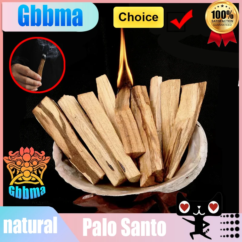 Gbbma Original Palo Santo Holy Wood Sticks, Wysoka zawartość oleju Zapach jest słodki do aromaterapii w pomieszczeniach Modlitwa jogi na szczęście