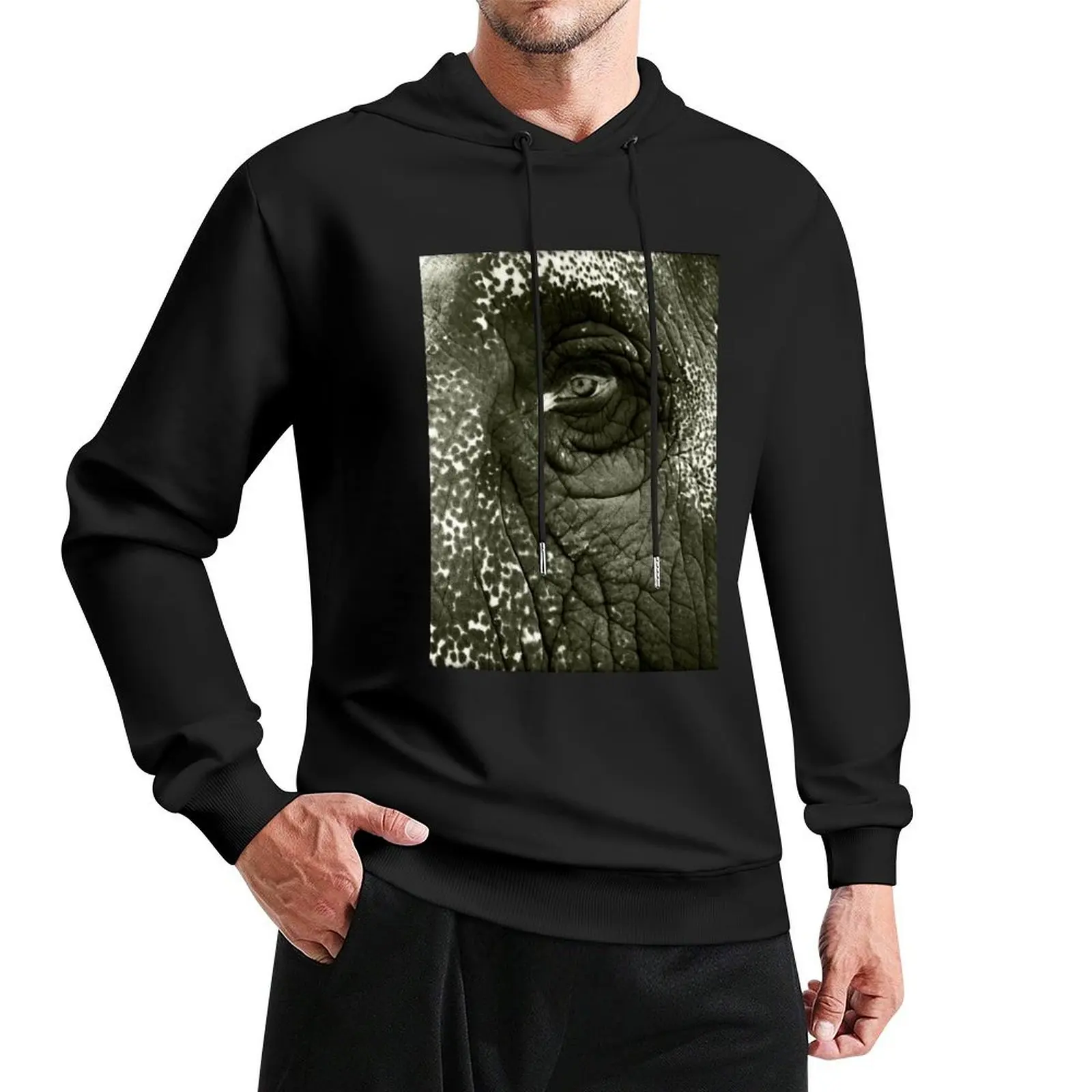 Temple Elephant Eye - India 2012 Pullover Hoodie men's sweat-shirt men wear hoodie men