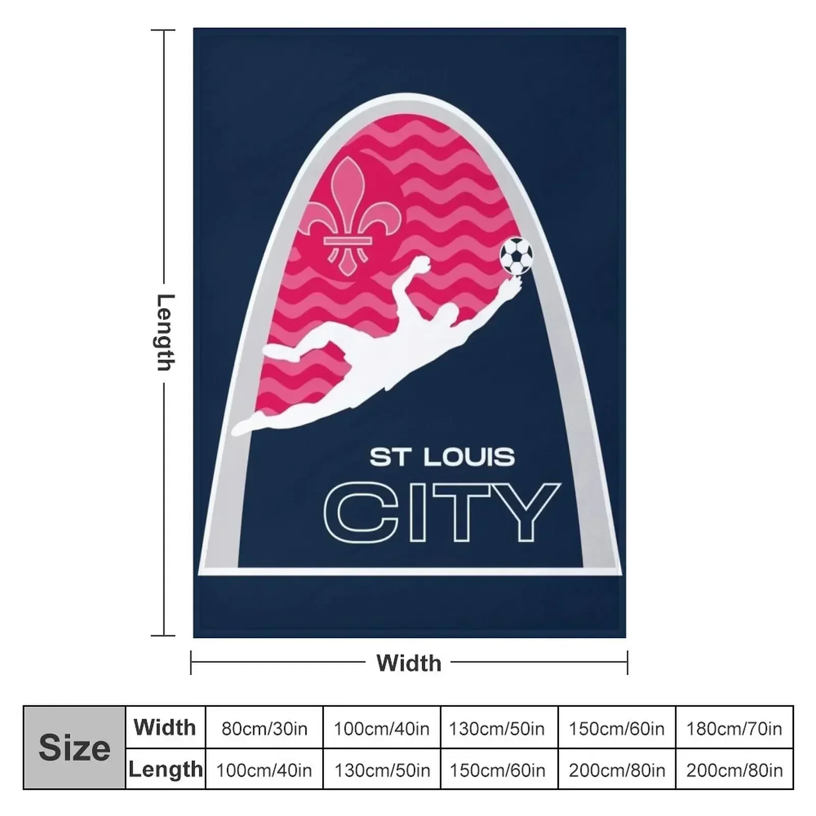 STL Soccer Dive Throw Blanket couch cozy soft plush fuzzy picnic outdoor blanket
