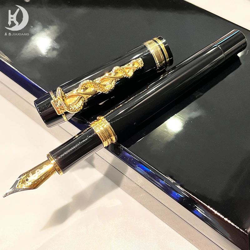

Snake desigin Fountain pen Cobra clip Fine nib calligraphy smoothing writing Pen For Business Office Gift