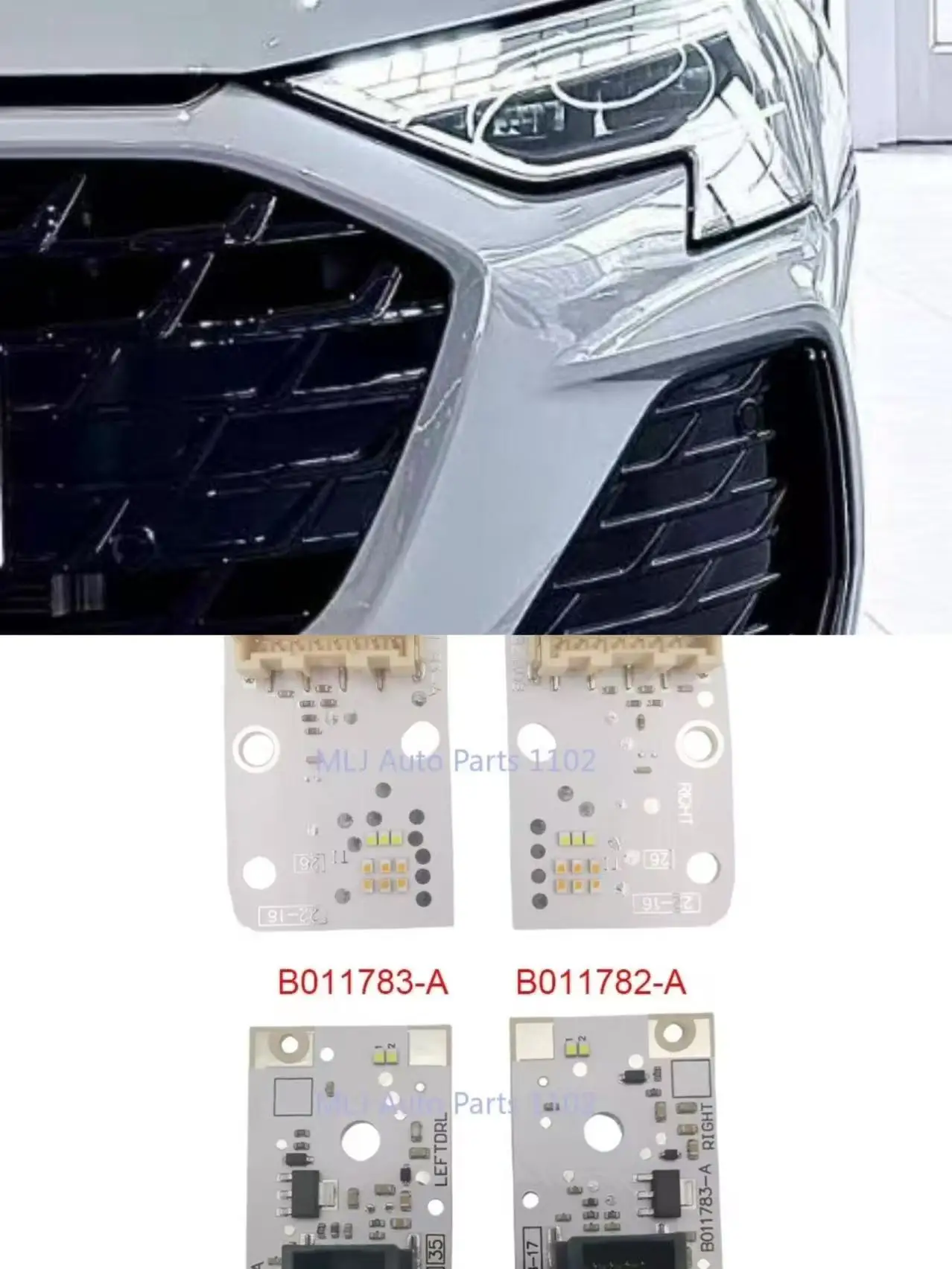 

B011783-A B011782-A 8V0998474A 8V0998473A NEW For Audi A3 S3 Daytime Running Lights LED Headlight DRL White Lightsource Boards