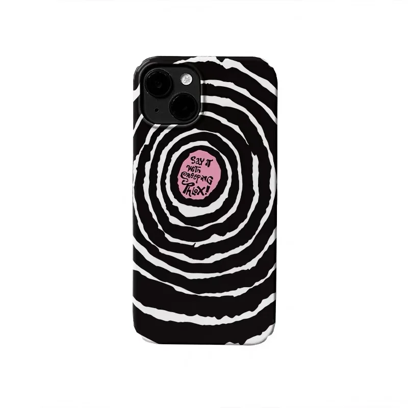 

Black, White, Pink Vortex Phone Case for IPHONE 17 Air 16E 15 PROMAX 14 Plus 13 12 MINI 11 PRO 16Plus XR XS Acrylic Phone Cover