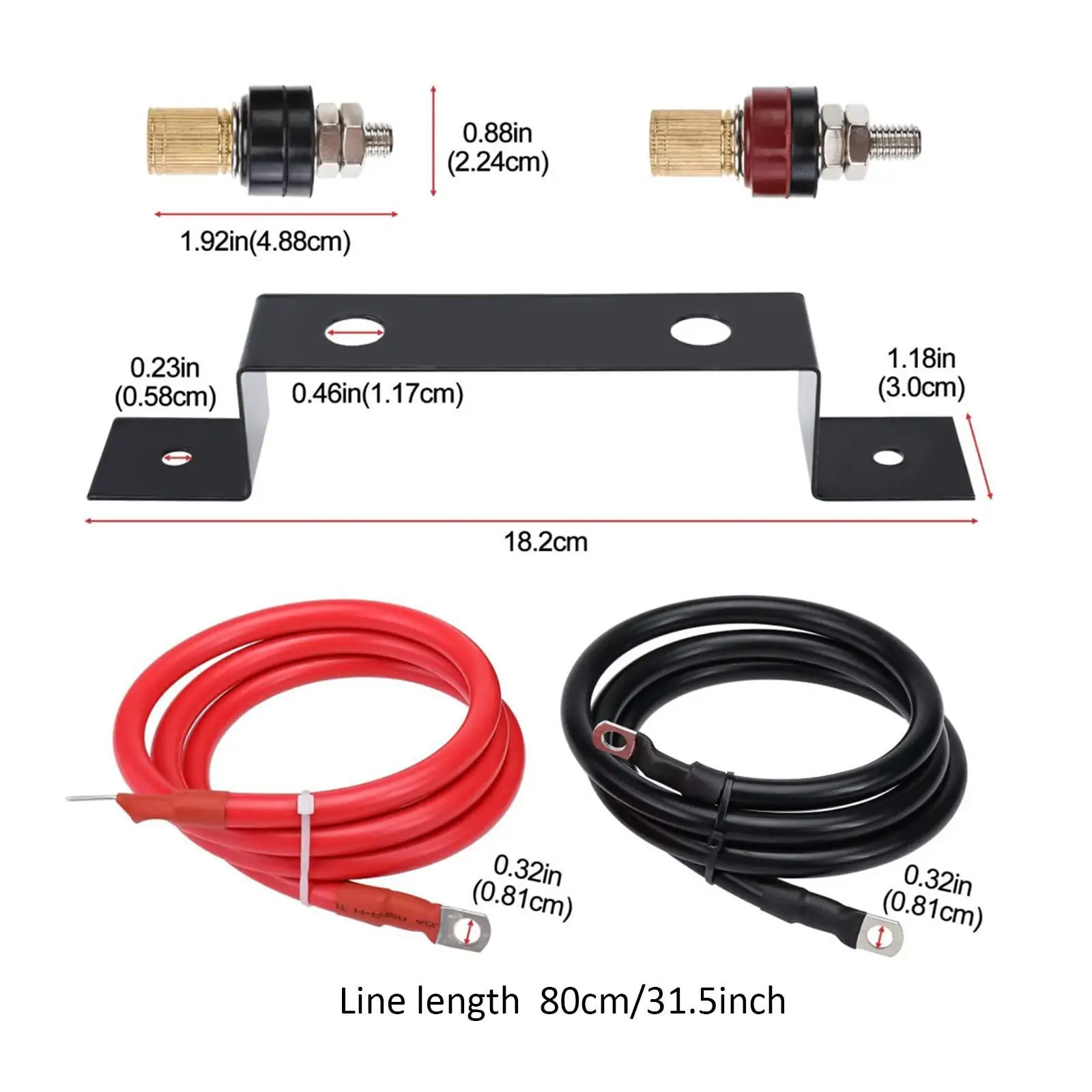Battery Relocation Kit Premium Battery Jump Post Kit for UTV Car RV