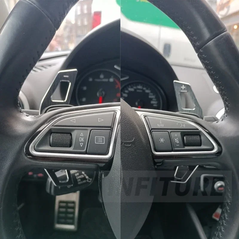 Car Steering Wheel Shift Paddles Extension DSG for Audi A1 A3 A4 A5 A6 A7 A8 Q5 Q7 TT R8 After 2012 Aluminum