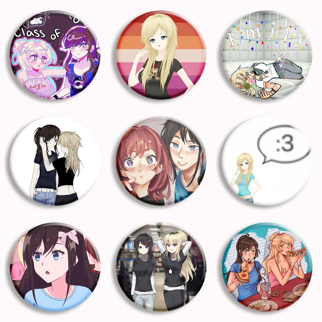 Game Class of 09 Anime Soft Button Pin Jecka Nicole Emily Ari Cartoon Character Brooch Badge Bag Accessories Gamer Collect Gifts