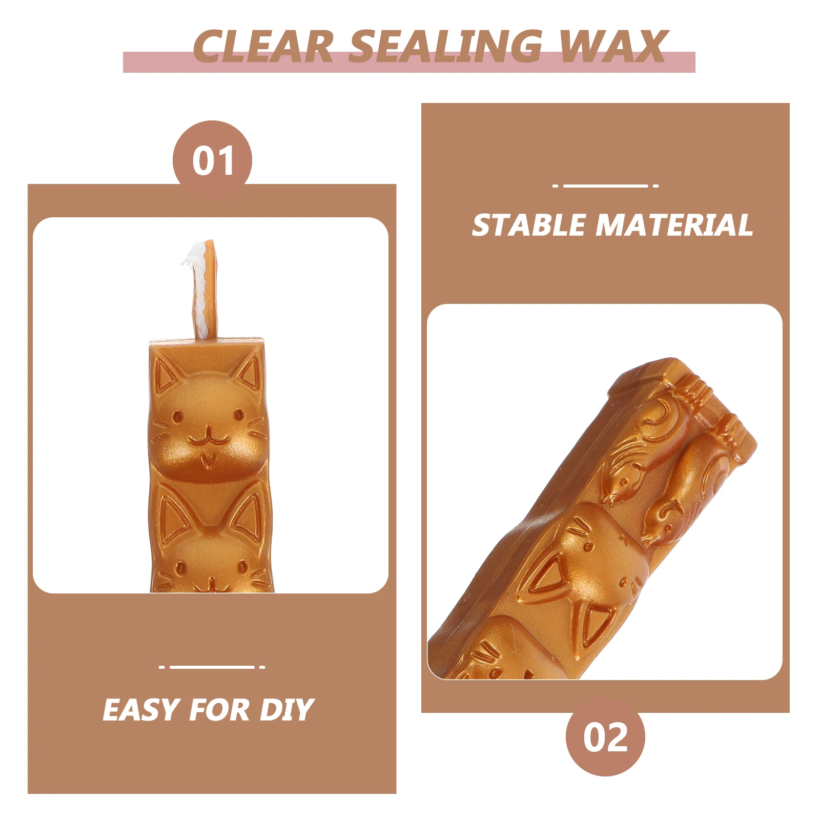 

6pcs With Wicks Clear Seal For Letters Envelope Wedding Invitations Diy Crafts Gift Wrapping Sticks