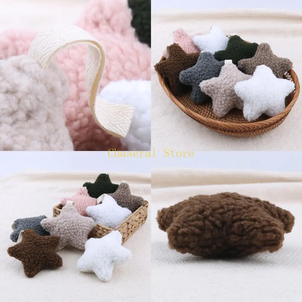 

E7CE Anti-Drop Teether Chain Ornament Nipple Clip Teething Toy Decors Pacifier Star Pendant Baby Soother Infant Shower Gift