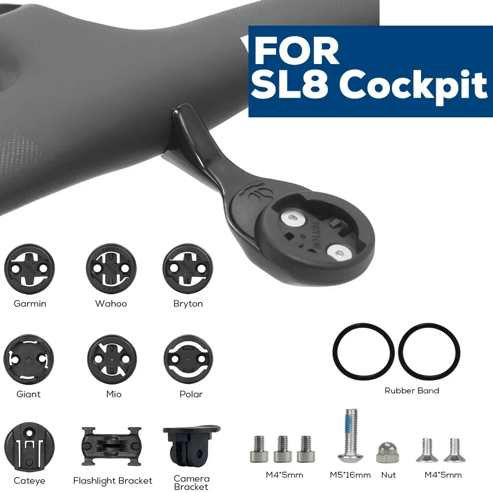 

Крепление для велосипеда SL8 SL7, передний держатель GPS-компьютера для Garmin Wahoo Bryton, экшн-камеры GoPro и крепление для секундомера