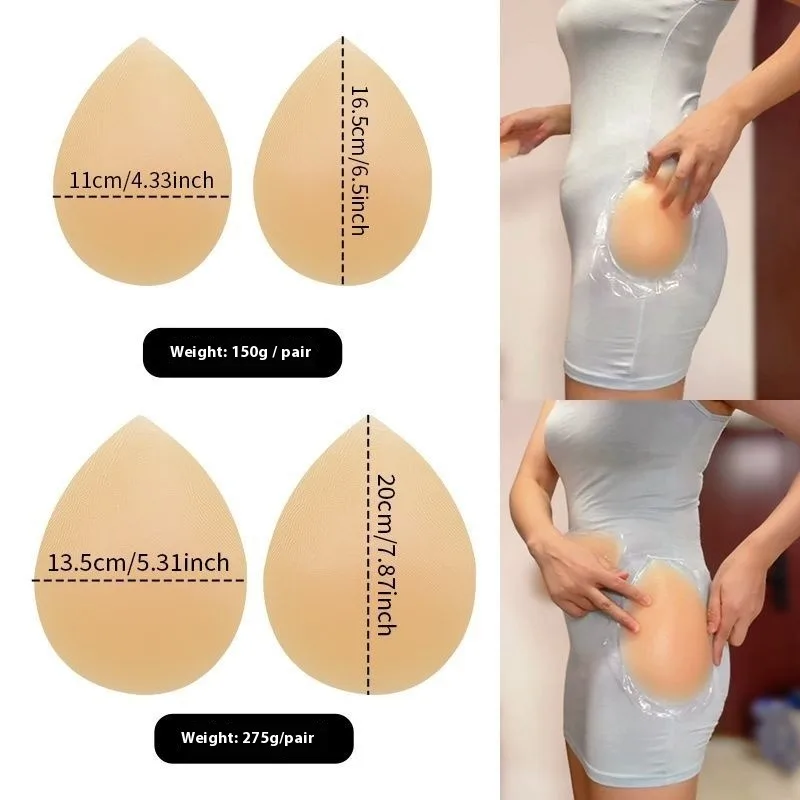 سيليكون الورك محسن منصات النساء تشكيل الجسم بعقب رافع الوركين وهمية ملصقات قطرة الماء شكل لاصق منصات تكبير الورك #2