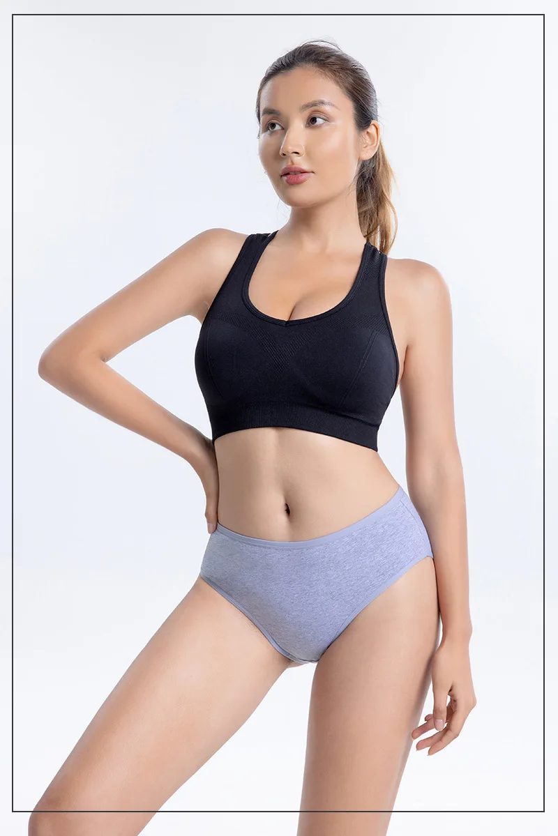 3 Teile/satz Frauen Sexy Nahtlose Baumwolle Höschen Große Größe Unterwäsche Weibliche Unterhose Mädchen 6 Einfarbig Weiche Slip Dessous 8815 – Detail 2