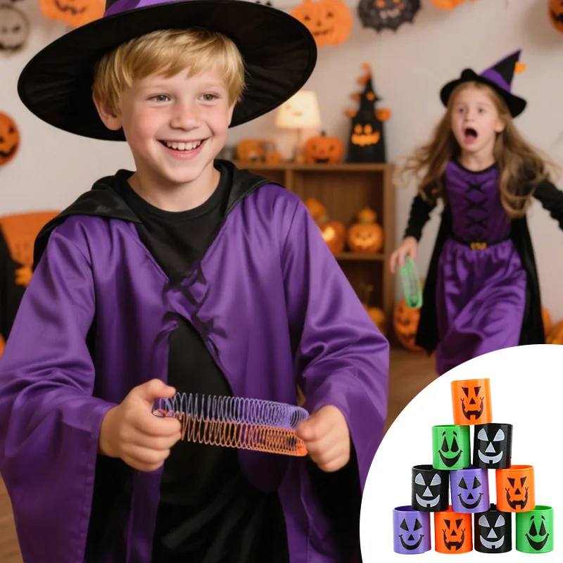 12/24 قطعة ألعاب الهالوين للأطفال الخفافيش شبح اليقطين لفائف الربيع لعبة فاتنة ماجيك الينابيع تململ الإجهاد حفلة المفضلة جوائز اللعبة