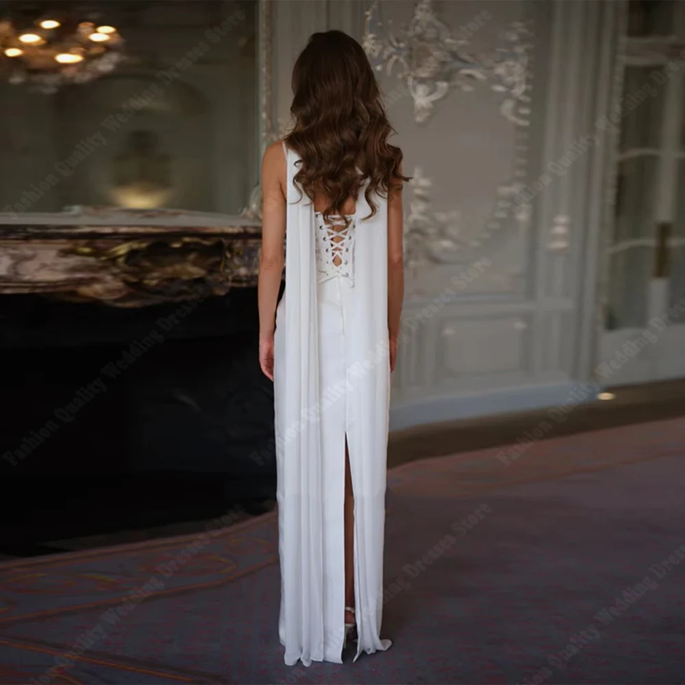 Robes De mariée sirène Sexy, col en cœur, bretelles Spaghetti, longueur De nettoyage, personnalisées, 2026