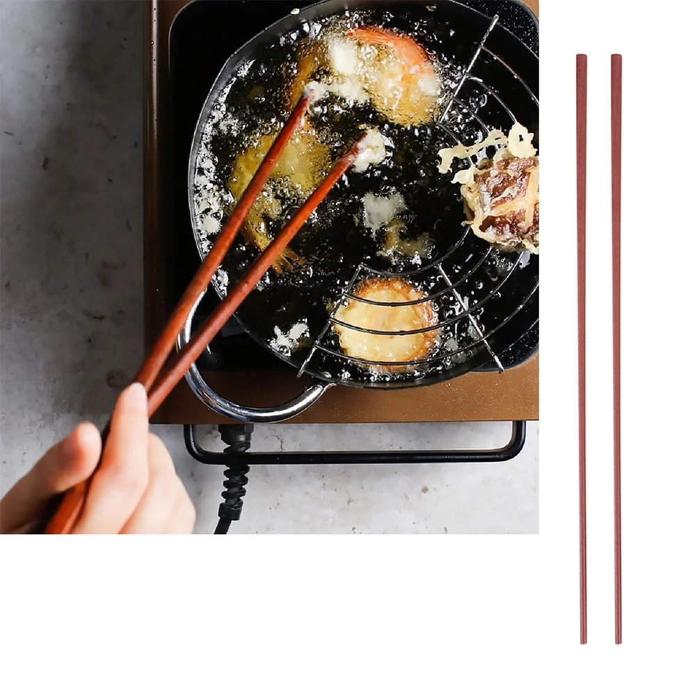 

1Pair Wooden Long Chopsticks Mellow Full Smooth Burr Free Gentle Hands Suitable Hot Pot Stew Fried Food Wooden Long Chopsticks