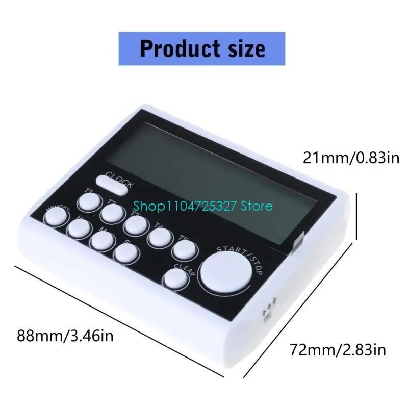 D8KF Multifunction 5 canal Timer cozinha com tela e anexo magnético Timer digital multiuso simples usar