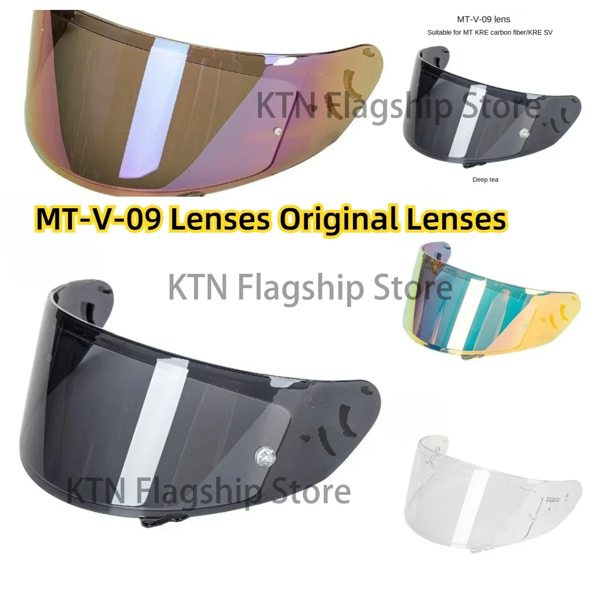 

Helmet Visor for KRE SV MT KRE MT-V-09 Motorcycle Detachable Helmet Glasses Motorbike Helmet REVO Lens