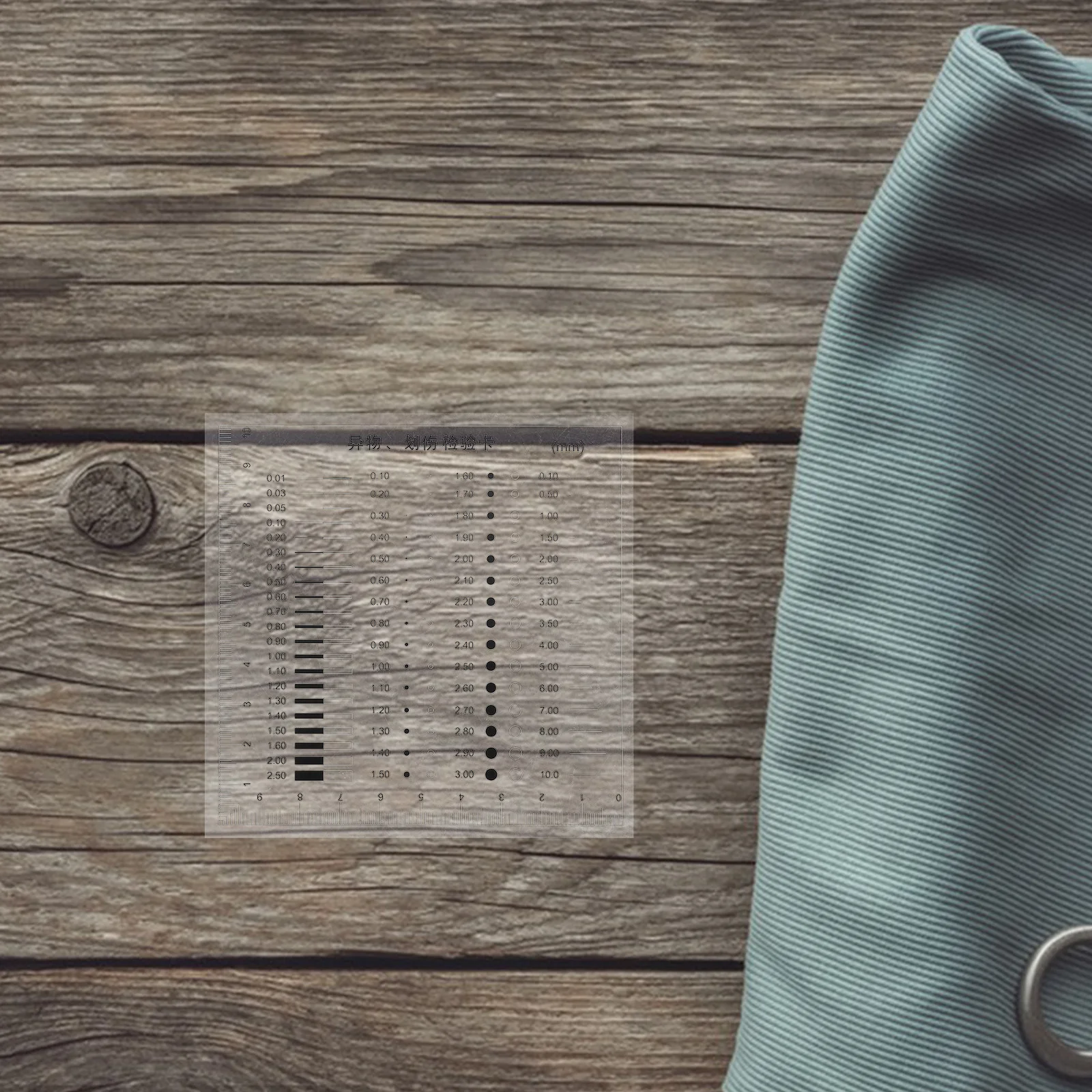 

Sec Flaw Detection Transparent Film Ruler Precision Measuring Chart Diameter Crack Scratch Spot Defect Detection