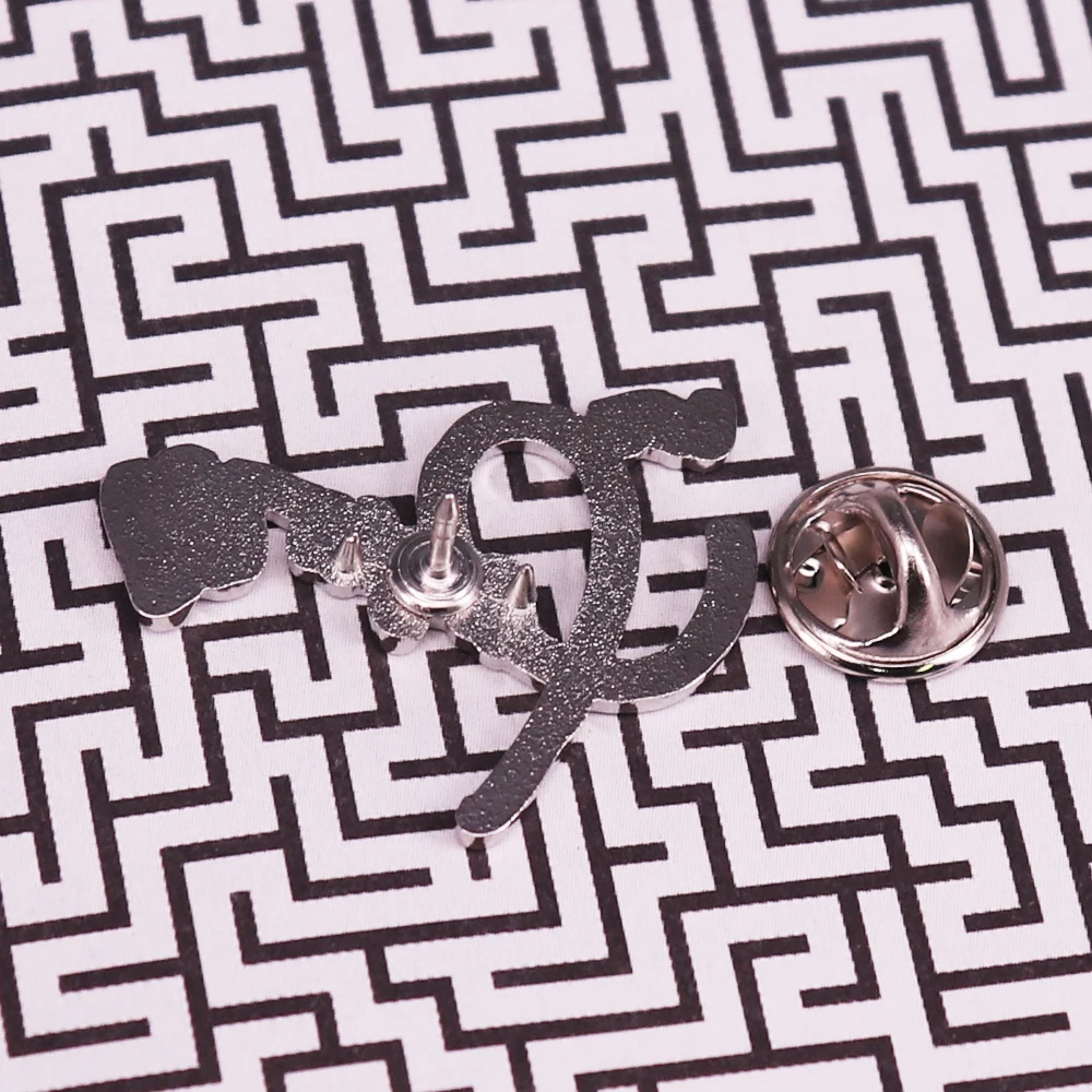 signature love heart Enamel Memorabilia Pin Badge