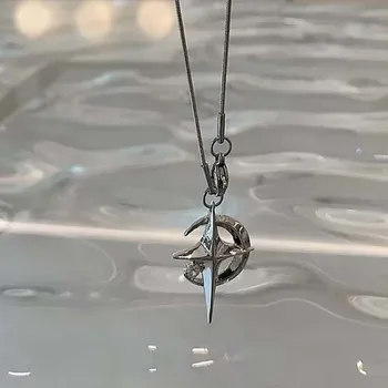 Moda brilho cristal estrela pingentes colar para menina mulheres correntes personalidade design estético colares y2k jóias 2023