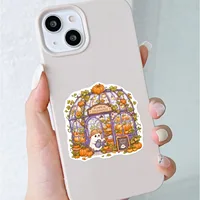 50Pcs Healing Pastel Halloween Stickers Cute Ghost Pumpkin Dessert Waterproof Vinyl Decals for Journal Laptop Phone Gift 5