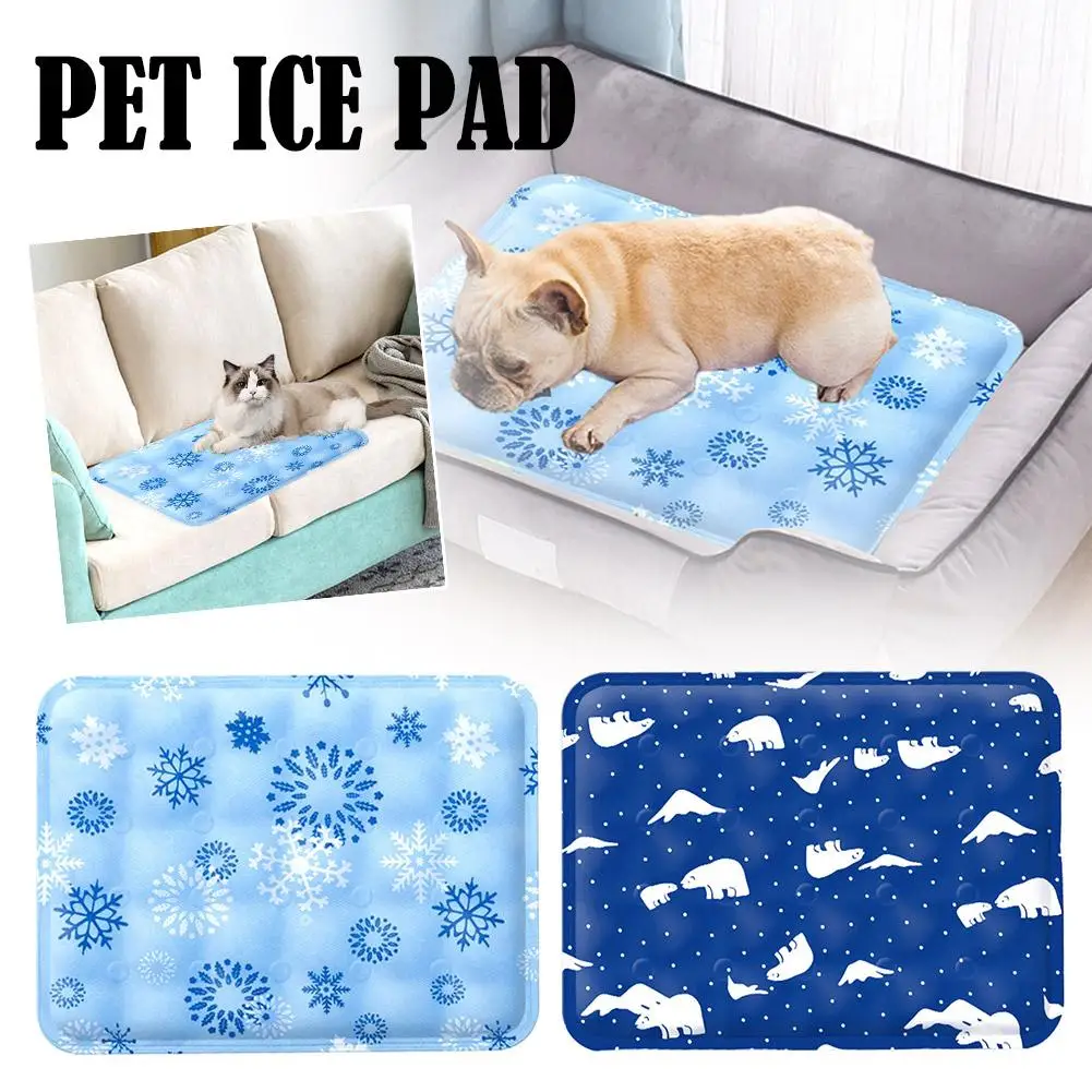 Pet Ice Mat Cooling Cat Mat Summer Cooling Cool Prevent Heat Portable Overheating Cooling Dissipation Comfortable Clean Eas G8W1