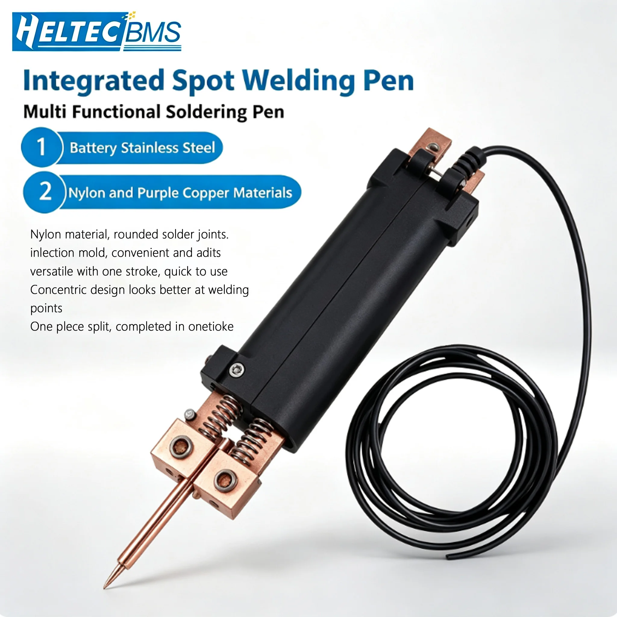hand held automatic trigger 18650 integrated weld pen multi functional split butt welding tongs polymer to nickel
