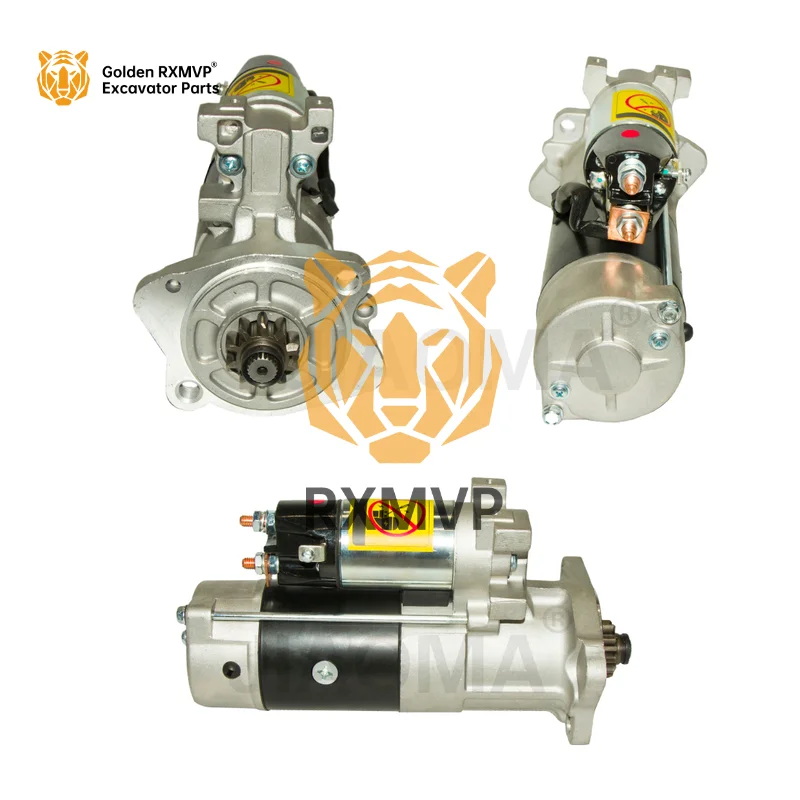 C6.4 S6K Diesel Engine Starting Motor CAT 320D E320C Excavator Starter Motor 24V 10T 32866-00202 1252988 2724774 125-2988W